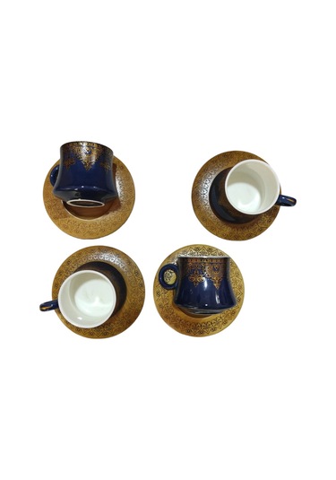 Porselen 8 Parça 4 Kişilik Kahve Fincan Takımı