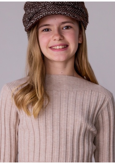 Mayoral Kız Çocuk Ribanalı Kazak 7313 Toprak