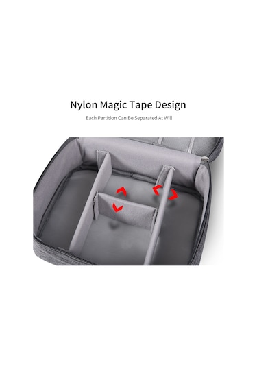 Yifomall Kırmızı Katyonik Su Geçirmez Çok Amaçlı Dijital Aletler, Veri Kabloları Saklama Çantası