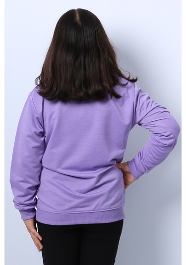 Kız Çocuk Sweat Ribanalı Cepli C43 LİLA