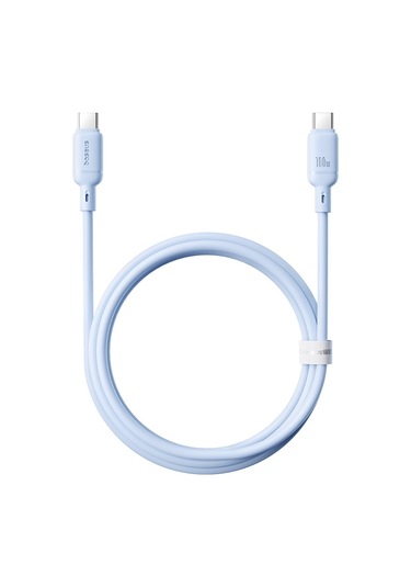 Baseus İpek Serisi 1m 100w Usb-c / Tip-c Tip-c Hızlı Şarj Kablosu Mavi