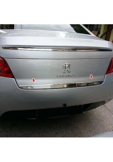 Peugeot 508 Formlu Krom Bagaj Alt Çıta 2010 Üzeri Paslanmaz Çeli
