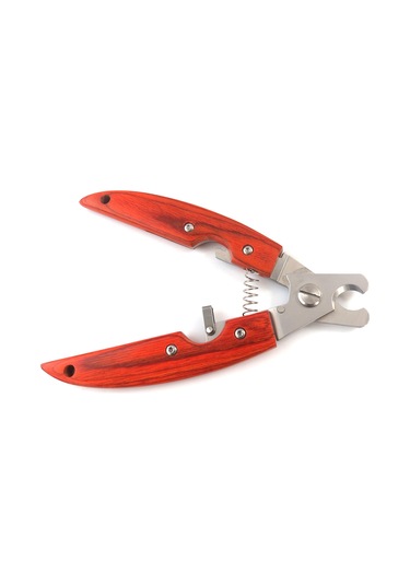 Geeksen Ahşap Saplı Ergonomik Evcil Hayvan Tırnak Kesici - Paslanmaz Çelik Bıçaklı, Kaymaz Tasarım, Güvenli Ve Kolay Kullanım