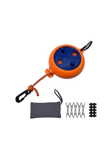 Katlanabilir Çamaşır İpi, Seyahat Ve Kamp İçin Pratik Turuncu