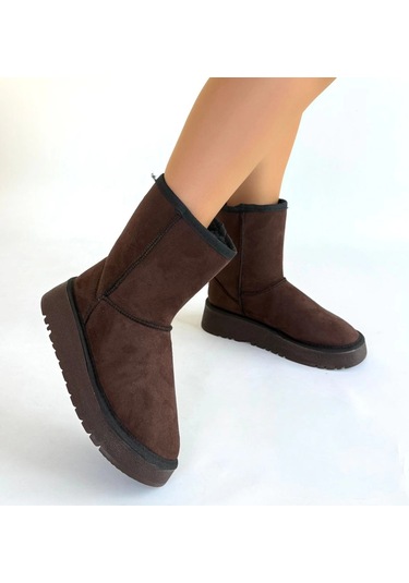 Sophia Kahverengi Süet Bot Kahverengi