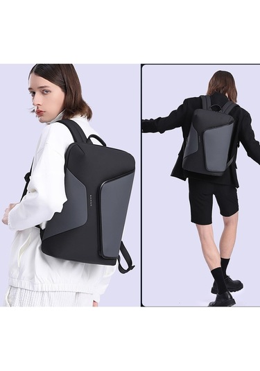 Bange Bg-2913 Suya Dayanıklı Günlük İş Okul Laptop Sırt Çantası Gri