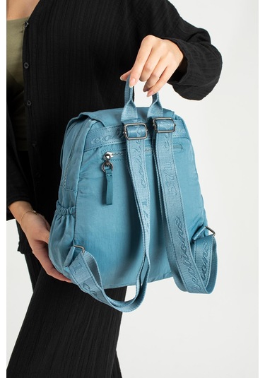 Yumuşak Dokulu Ultra Hafif, Esnek Ve Su Geçirmez Polyamid Kumaş Sırt Çantası Mavi Model: 571-13-14b MAvi