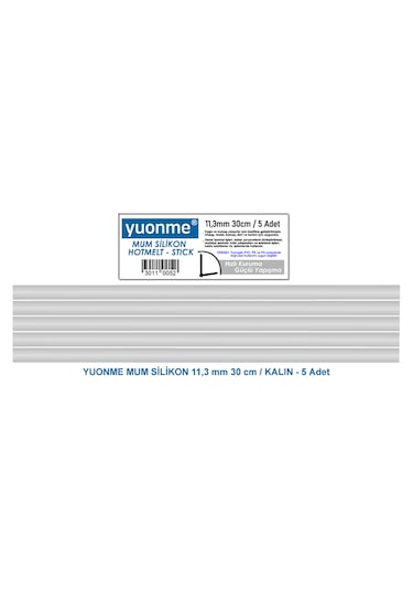 Yuonme Mum Silikon 11,3 Mm 30 Cm / Kalın - 5 Adet