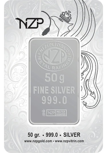 Nzp Gold Nizip Külçe Gümüş 50 G
