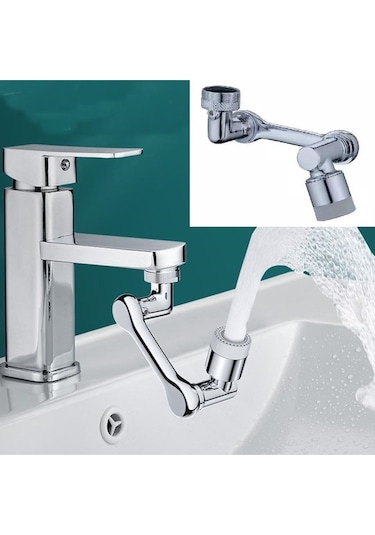 Çerçici 1080 Derece Dönebilen Robotik Kol Musluk Başlığı - Musluk Uzatma Aparatı Ucu