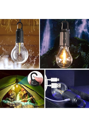 Şarj Olabilen 3 Farklı Mod Led&apos Li Kendiliğinden Asma Kancalı Kamp,dış Cephe Lambası 5306