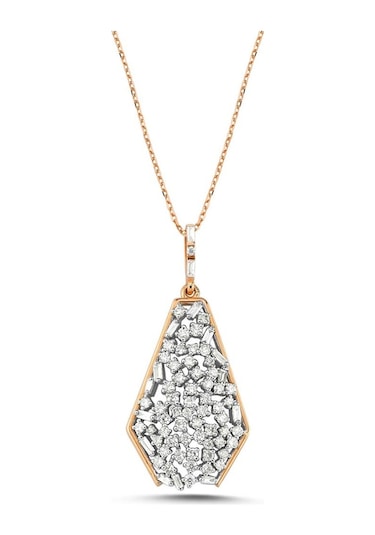 Nochediamond 0,96 Karat Baget Pırlanta Kolye-251