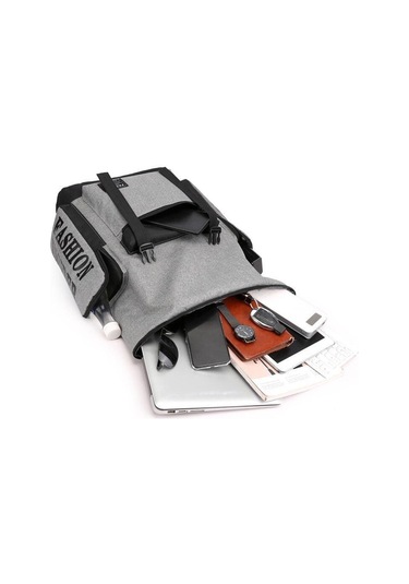 Siyah Trendy Yüksek Kapasiteli Erkek Sırt Çantası Eğlence Açık Seyahat Çantası Bilgisayar Çantası Ortaokul Öğrencisi Kolej Okul Çantaları Siyah