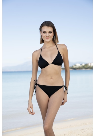 Estiva Üçgen İpli Bikini Takımı - Siyah