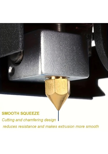 Dashanshop 10 Adet 0.4mm 3d Yazıcı Nozulu Pirinç Mk8 Ekstruder Yüksek Isı Dayanıklı