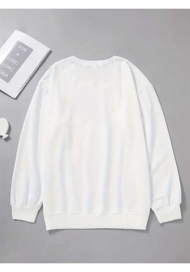 Unisex 2ip Şardonlu Bunny Baskılı Kırmızı Kapuşonlu Oversize Sweatshirt Kırmızıbunny