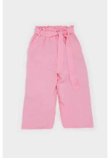 DeFacto Kız Bebek Wide Leg Düz Paça Pantolon E2941A525SPPN164 Pembe