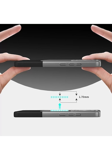 Poco X7 Pro Kılıf Magsafe Şarj Kartlıklı Mıknatıslı Duble 1.7mm Kapak Kart Bölmeli Lacivert Siyah Gr