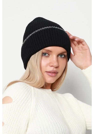 Sim Detaylı Kadın Bere Rkş-1139 Siyah Siyah