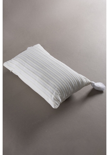 Koza Home Dolce Ekru Şönil Saç Örgü Yastık 35x55 5041