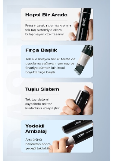 Uzun Süre Kalıcı Düzleştirici Krem For Men Easy Botton Down Perm 20ml + 20ml Refill Set