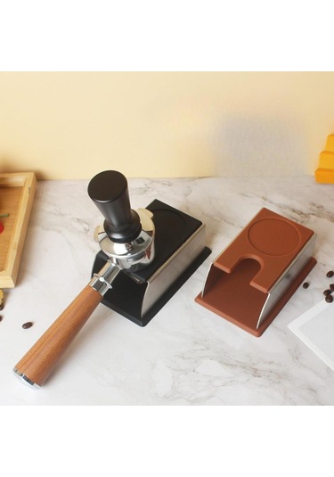 Suntek Espresso Tamper Tutucu İstasyonu Anti Kaymalı Siyah