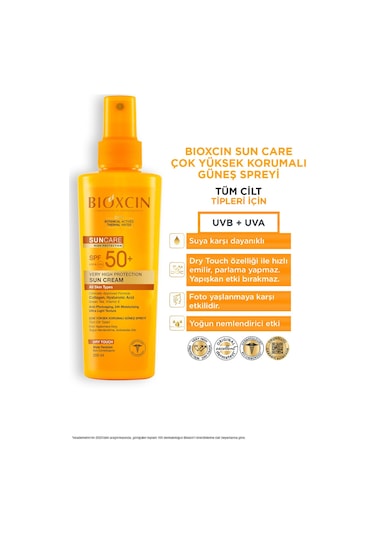 Bioxcin Sun Care Çok Yüksek Korumalı Güneş Kremi 50 Spf 200 Ml Tüm Ciltler İçin