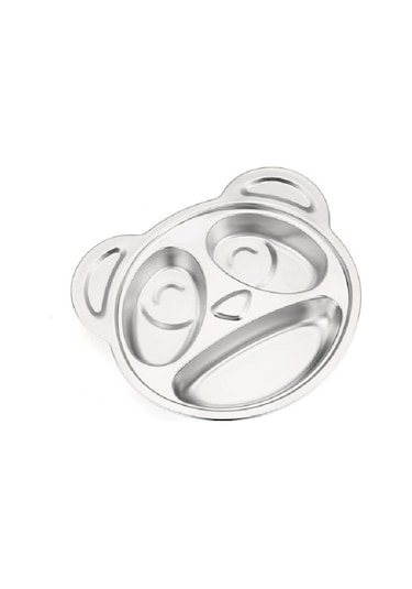 Sones Çocuklar Ev Paslanmaz Çelik Izgara Karikatür Yemek Tabağı Panda