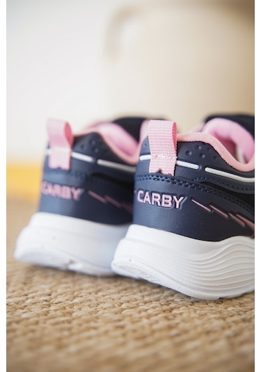 D0130 Cırtlı Çocuk Unisex Sneaker Spor Ayakkabı Lacivert