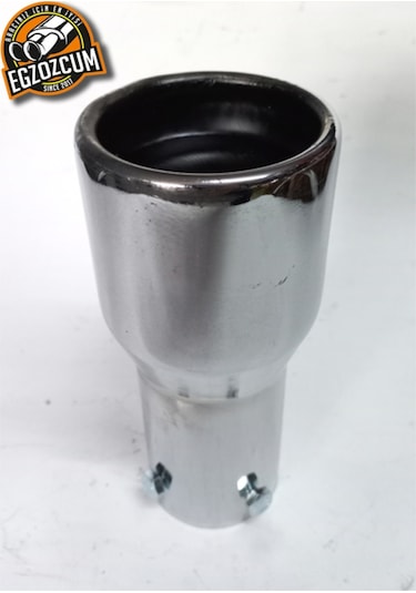 Antipas İç Kaplamalı Islık Sesli 50 Mm Nikelaj Tekli Egzoz Eksoz Ucu