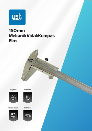 Ysb 150 Mm Mekanik Vidalı Kumpas - Eko Serisi - Ekonomik Ve Dayanıklı