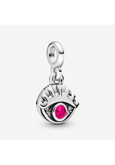 Nur Silver Me Eye Mini Dangle Charm Nur-ch00025 Çok Renkli