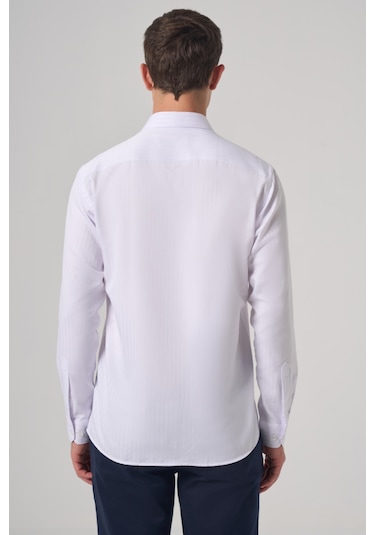 Morven Erkek Beyaz Trend Slim Fit İtalyan Yaka Gömlek 25mc004068600 Beyaz Beyaz