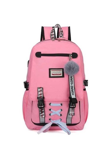 Willowhaven Pembe Spor Sırt Çantası, Usb Şarj Hırsızlığa Karşı, 20-35l Kapasite, Nefes Alabilir, Su Geçirmez Pembe
