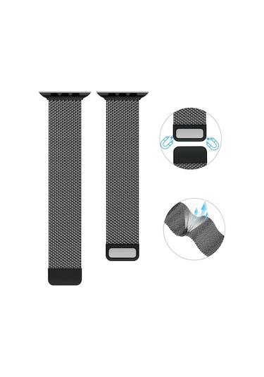 Apple Uyumlu  Watch  9/8/7/6/se Milanese Metal Hasır Kordon 38/40/41mm