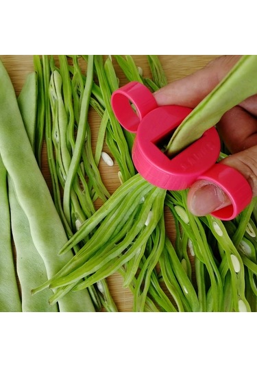 Honeybeeshop Kırmızı Fasulye Dilimleyici Rende Sebze Doğrayıcı Döner Multifonksiyonel Mutfak Aleti Kırmızı