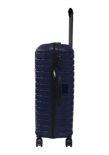 Oleets Büyük Boy Polipropilen Süper Esnek Kırılmaz Tekerlekli Valiz Bavul Mavi