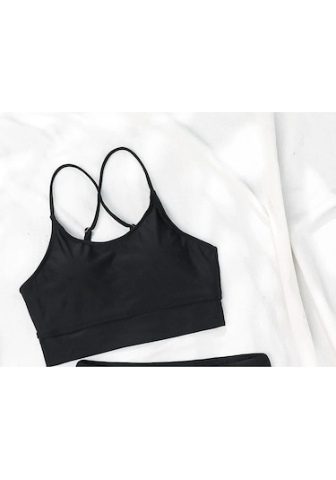 Angelsin Sırtı Çapraz Şık Tankini Bikini Üstü 001