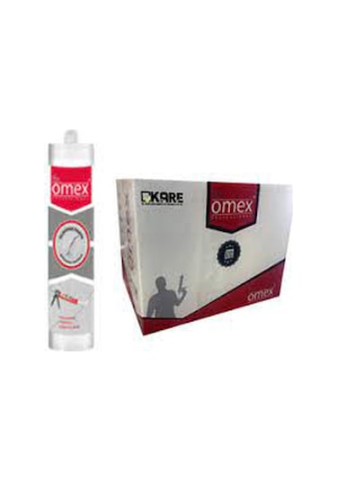 Omex Silikonize Mastik 450 Gr Beyaz 30 Adet Beyaz