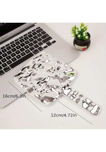 Topshop1 Elektrokaplama Tasarımı Hd Taşınabilir El Aynası Büyük Boy Gümüş Gümüşi