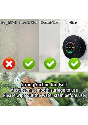 Zyzqstore Taşınabilir Kablosuz Bluetooth Hoparlör, Led Ipx4 Su Geçirmez, Gri Renkli, Küçük Boyutlu, Müzik Sevenler İçin