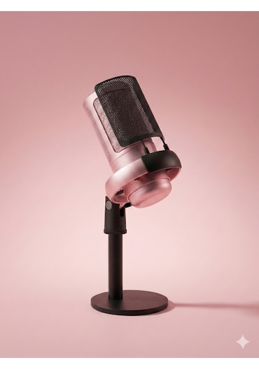 Nexora Rgb Usb Kondenser Masaüstü Mikrofon Karaoke Yayın Type-c Pembe