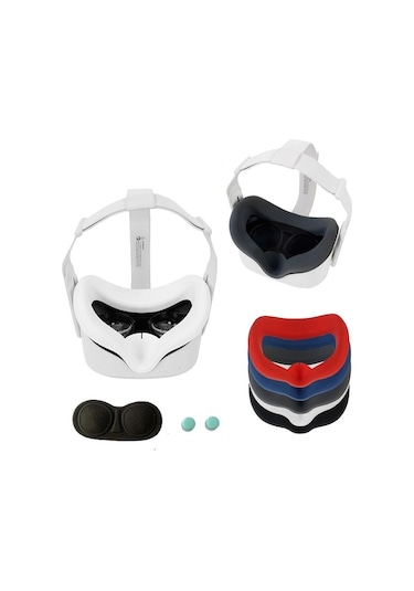 Pazly Oculus Quest 2 Vr Toz Geçirmez Kılıf, Lens Kapağı, Gri Kol Koruması Gri