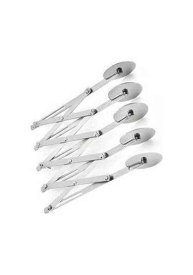 Fastbuy Paslanmaz Çelik Geri Çekilebilir Pizza Bıçağı, 5 Tekerlekli, Çok Amaçlı, Uygun Herkes İçin Pizza Hizmetleri İçin Diğer