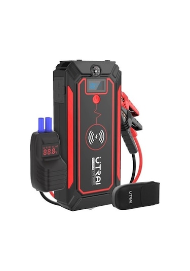 Utrai Jstar 4 24000mAh 2500A Jump Starter Taşınabilir Akü Takviye Cihazı (Kablosuz Şarj + Pusula + Çanta + Led Lamba + Powerbank)
