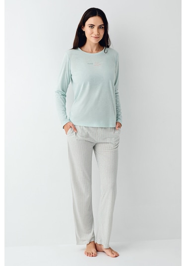 Pierre Cardin Kadın Yeşil Pijama Takımı Pc9050-s-v1 Yeşil