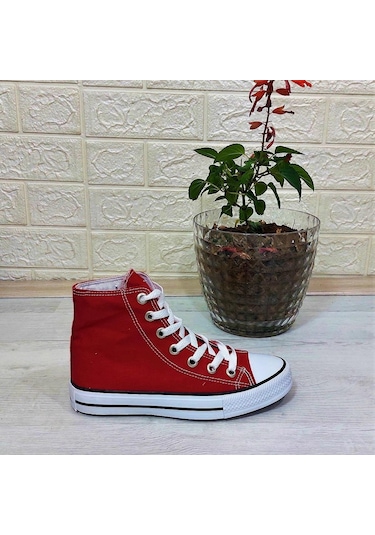 Fiyra 555 Kırmızı Uzun Unisex Sneaker Keten Spor Ayakkabı 001