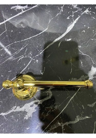 İsaoğlu Yapı Gold Havluluk Ve Tuvalet Kağıtlığı Vintage Tasarım Altın Havluluk Ve Kağıtlık Set Pirinç Gold