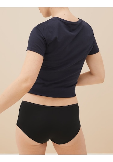 Marks & Spencer 5'li Dikişsiz Short Külot Seti Siyah