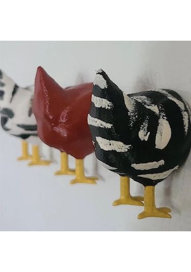 Qingmipy Komik Tavuk Popoyu Bıçak Magnetı - Güçlü Manyetik, Ev Dekoru, Ofis Ve Dondurucu İçin - 1 Adet Siyah Reçine